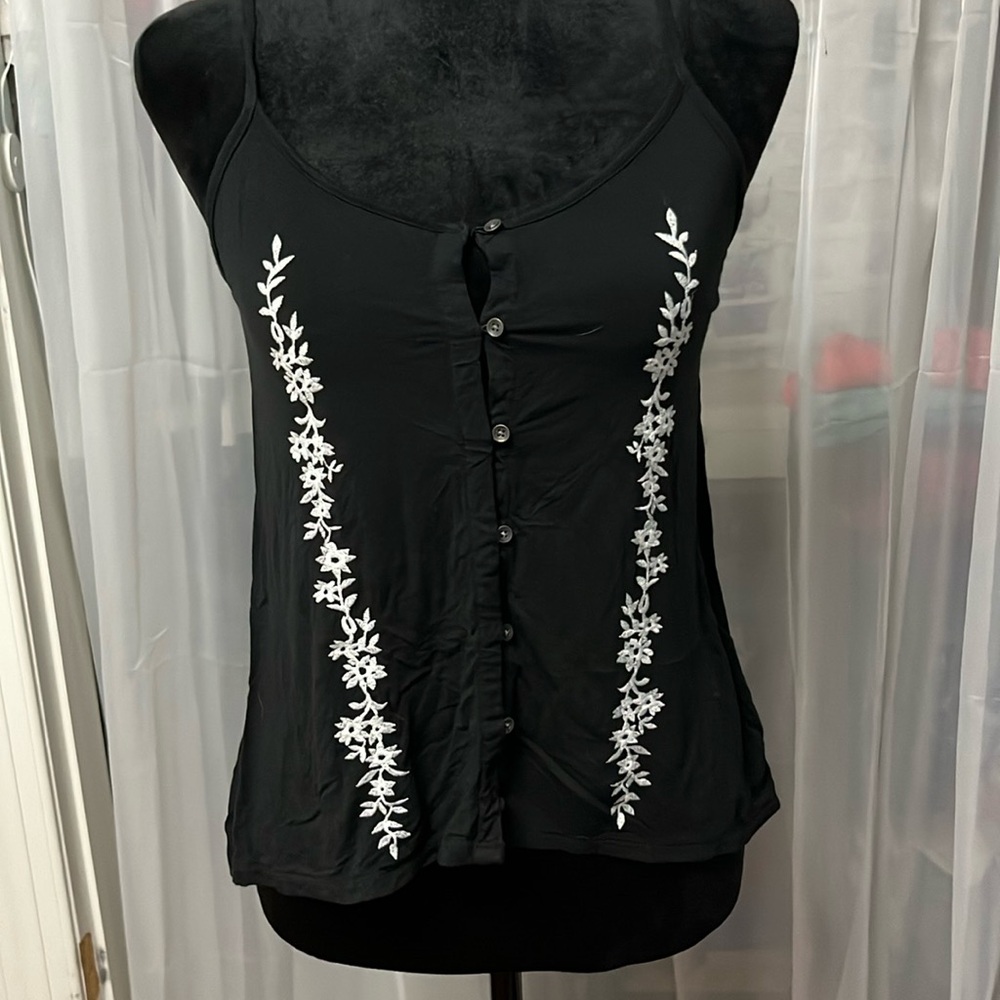 black flowy tank